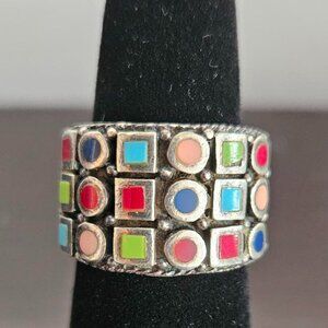 Sterling Silver and Enamel Ring